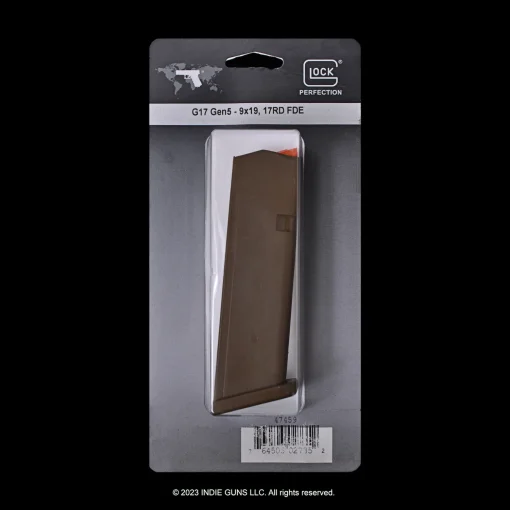 G17 17rd 9mm OEM Glock Mag Gen5 – FDE